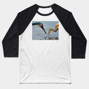 Sandhill crane parent with chick Baseball T-Shirt